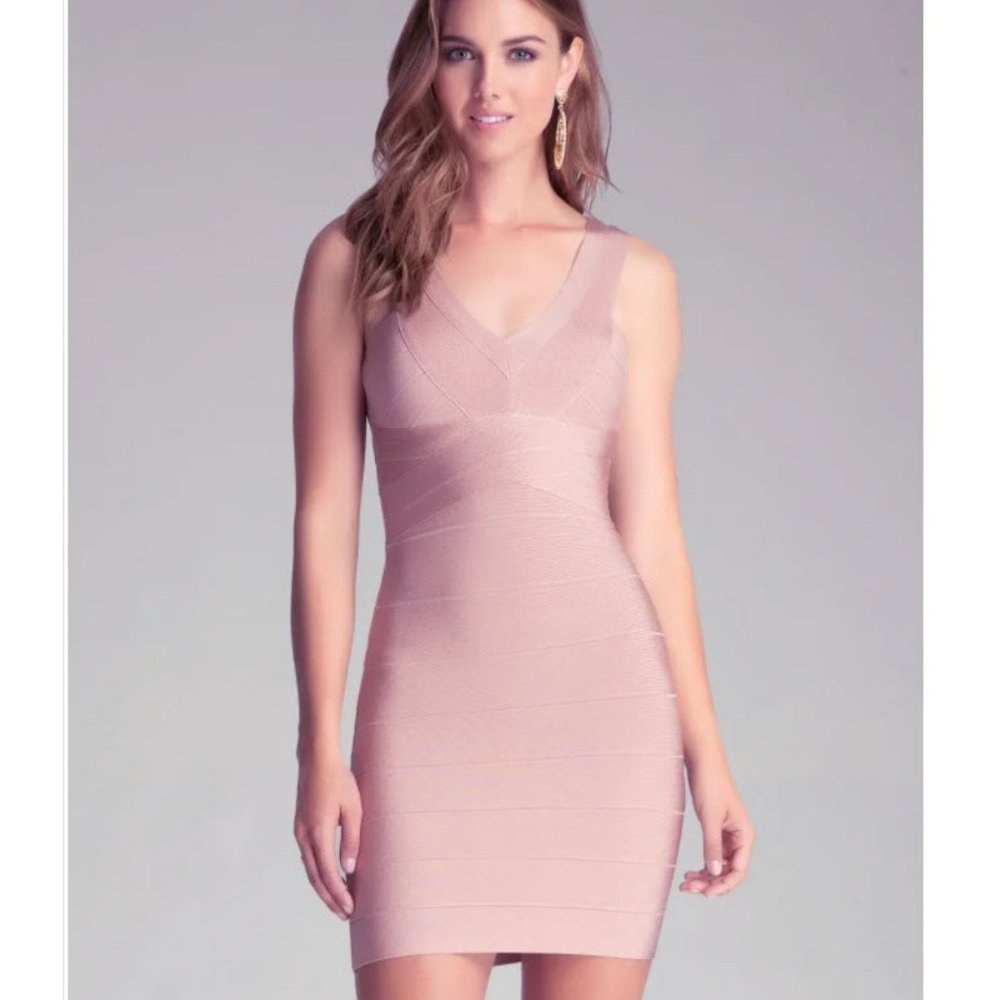 BEBE bodycon dress NEW! dusty rose
